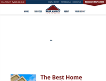 Tablet Screenshot of bluevalleyhomeinspection.com
